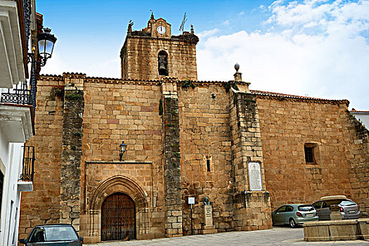 码头,教堂,卡塞雷斯,西班牙,道路