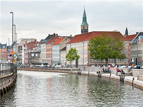 风景,市政厅,塔,哥本哈根