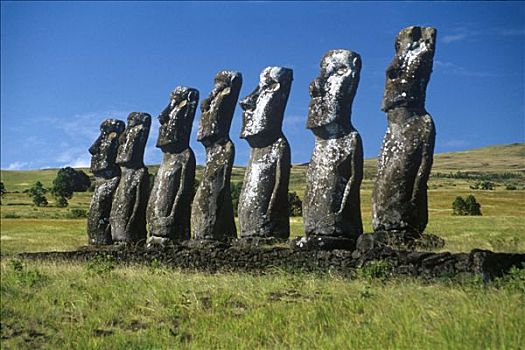 复活节岛石像,阿基维祭坛,复活节岛,智利