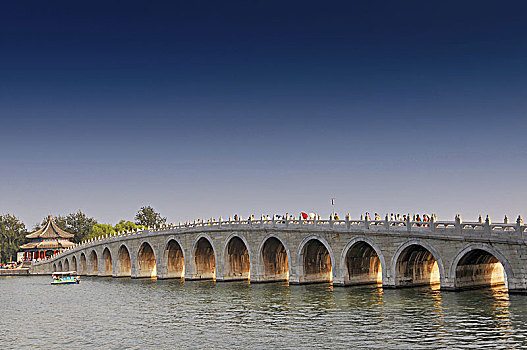 拱,桥,南,湖,岛屿,颐和园,北京,中国