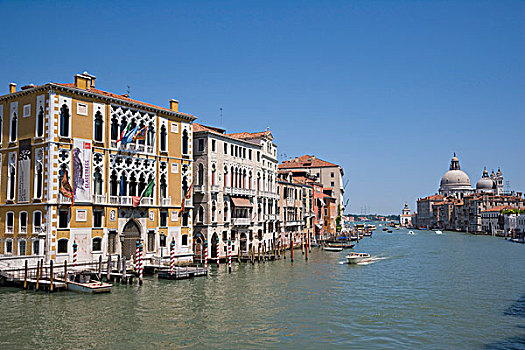 邸宅,教堂,玛丽亚,行礼,大运河,威尼斯,意大利,欧洲
