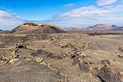 火山地貌,蒙大拿,背景,兰索罗特岛,加纳利群岛,西班牙