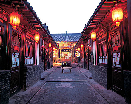 中国山西平遥古城夜景