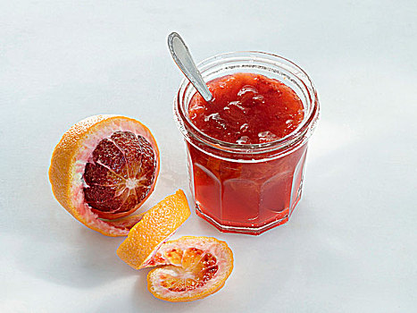 罐,血橙,橘子果酱,侧面