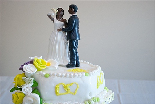 婚礼蛋糕,情侣,跳舞