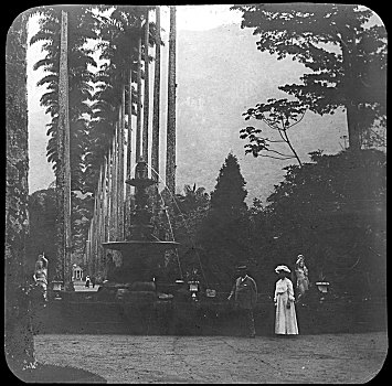 喷泉,里约热内卢,植物园,巴西,迟,19世纪,早,20世纪,艺术家,未知