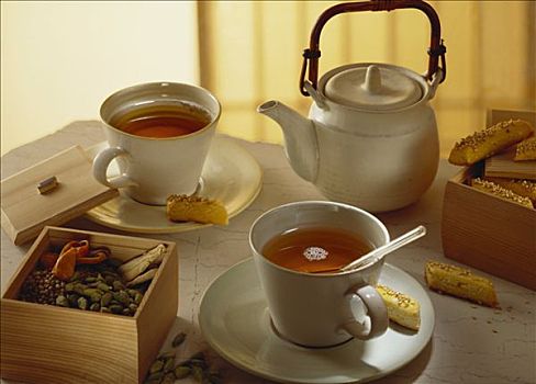 红茶,杯子,容器,调味品,芝麻,手指