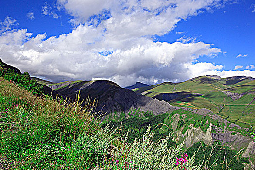 法国,阿尔卑斯山,山峦