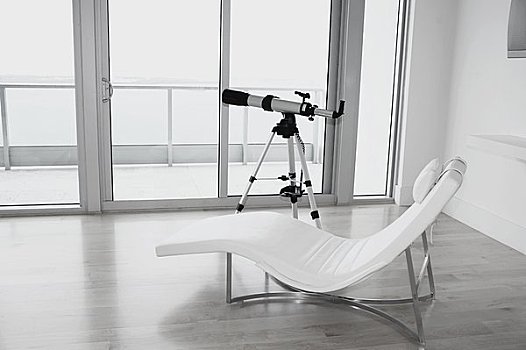 望远镜,休闲椅,房间