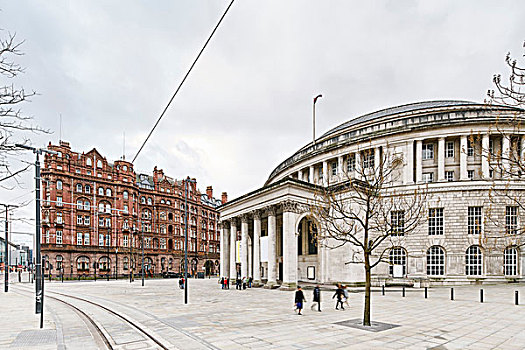 城市,圆形,中央图书馆,曼彻斯特,英国