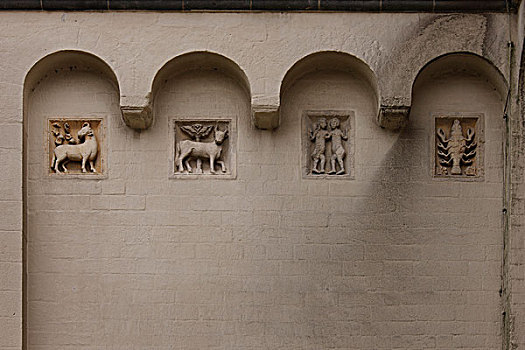 雕刻,墙壁,雕塑,绵羊,圣尼古拉斯教堂,本笃会修道院,德国