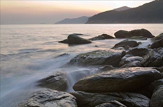 石头,海滩,圣地亚哥,巴西