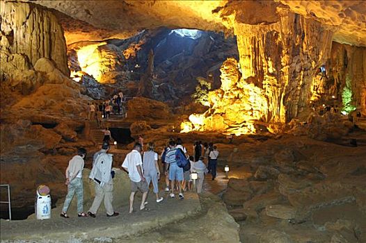 洞穴,下龙湾,越南