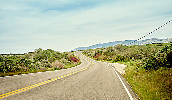 1号公路,弯曲,风景,大,加利福尼亚,美国