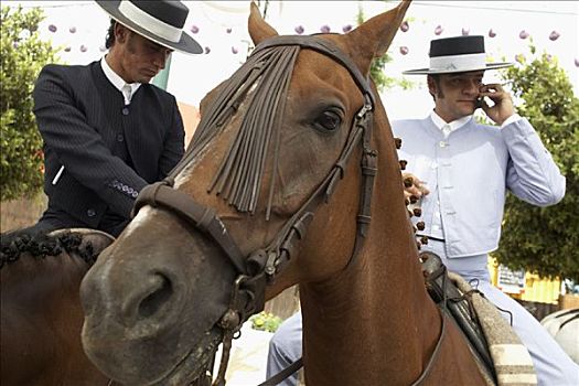 男人,骑马,马拉加,西班牙