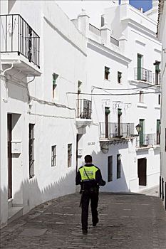 西班牙人,警察,小,小路,安达卢西亚,西班牙,欧洲