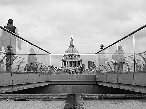 黑白,千禧桥,伦敦