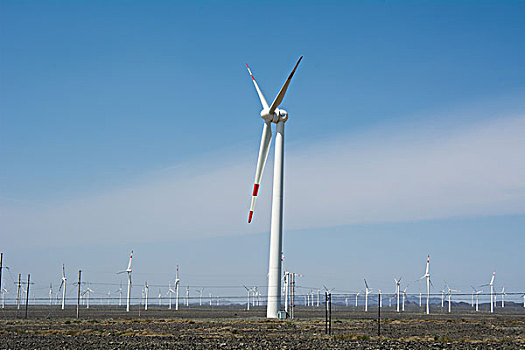 达坂城风力发电站自然风光