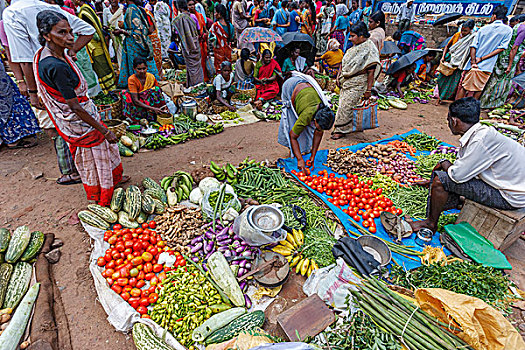 街边市场,班加罗尔,印度