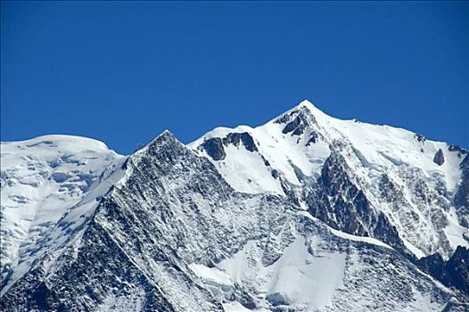 冰冠,顶峰,山,风景,上萨瓦,法国