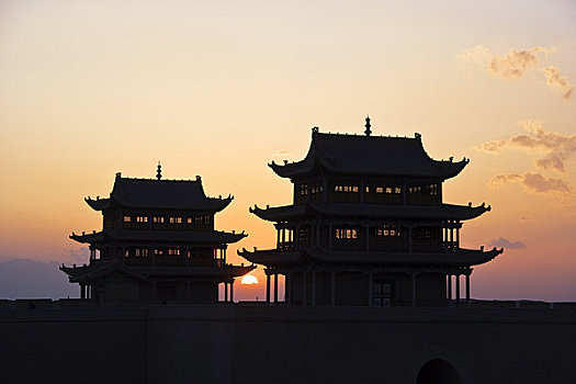 嘉峪关,要塞,长城,中国