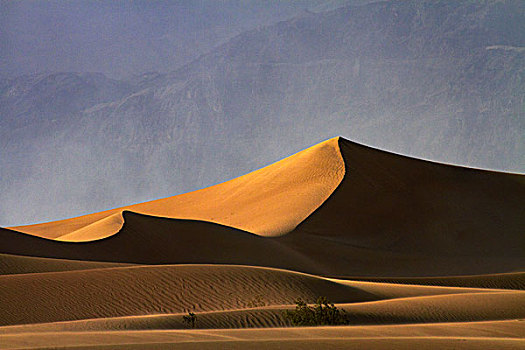 沙暴,马斯奎特沙丘,靠近,死亡谷国家公园,莫哈维沙漠,加利福尼亚,美国