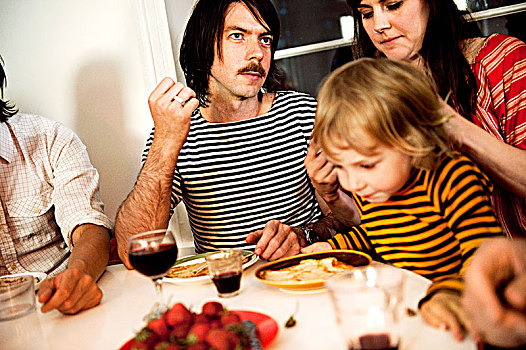 家庭,餐饭,瑞典
