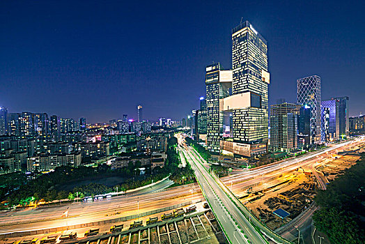 中国广东深圳南山科技园都市夜景