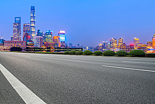 道路地面和上海建筑