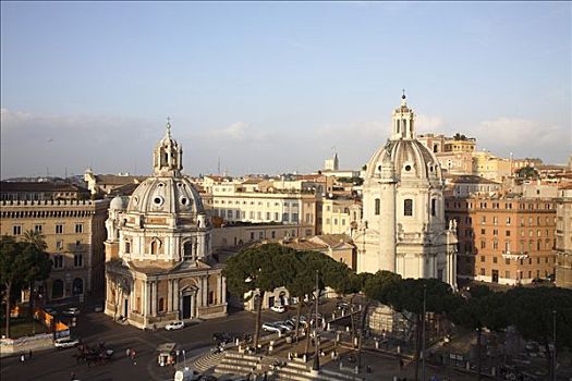 广场,教堂,玛丽亚,罗马,意大利