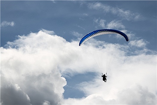 滑伞运动,蓝色,多云,天空