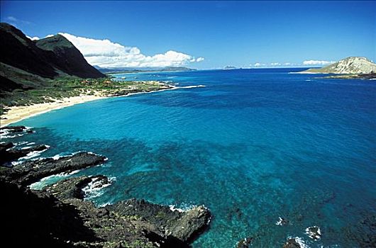 夏威夷,瓦胡岛,海滩,公园,清晰,海洋,海岸线