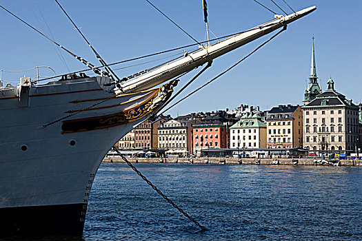 格姆拉斯坦,老城,帆船,斯德哥尔摩