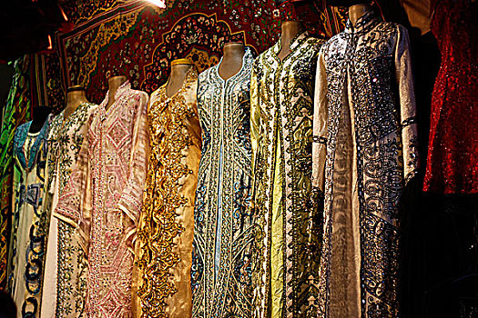 叙利亚大马士革阿拉伯市场-手工艺阿拉伯长袍