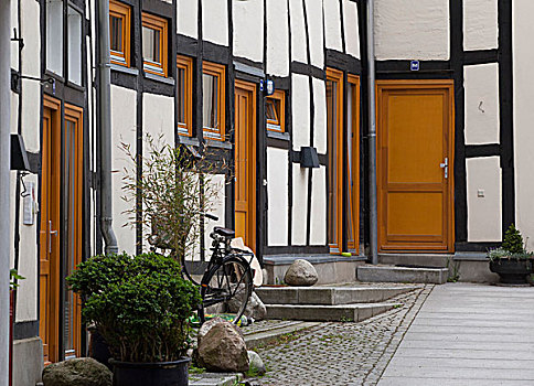 半木结构房屋,历史,地区,施特拉尔松,梅克伦堡前波莫瑞州,德国,欧洲