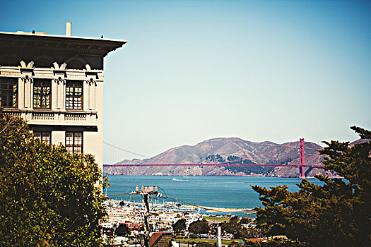 风景,旧金山湾,金门大桥,美国