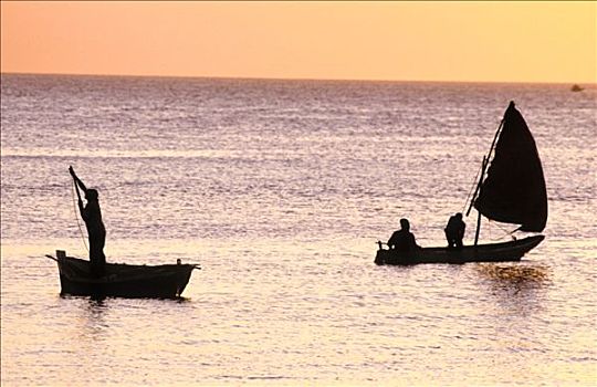 坦桑尼亚,桑给巴尔岛,渔船
