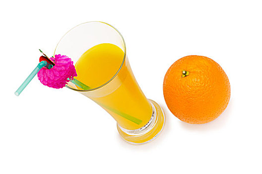 橙色,鸡尾酒,隔绝,白色背景