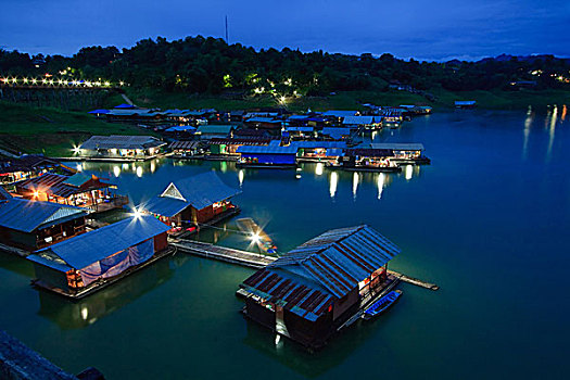 漂浮,乡村,西部,泰国