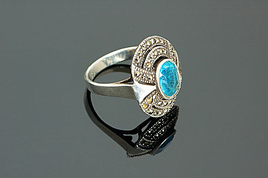 戒指,蓝色,石头,影象,背景