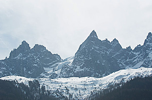 冬天,山景