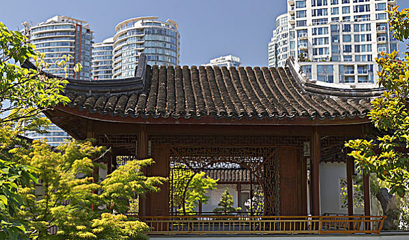 孙中山,中式花园,唐人街,温哥华,不列颠哥伦比亚省,加拿大