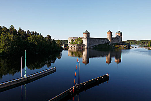 芬兰,区域,南方,湖区,中世纪,城堡