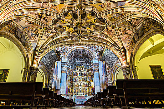 教堂中殿,主祭台,文艺复兴,格拉纳达,安达卢西亚,西班牙,欧洲
