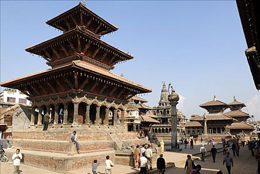 庙宇,杜巴广场,帕坦,拉利特普尔,加德满都,尼泊尔