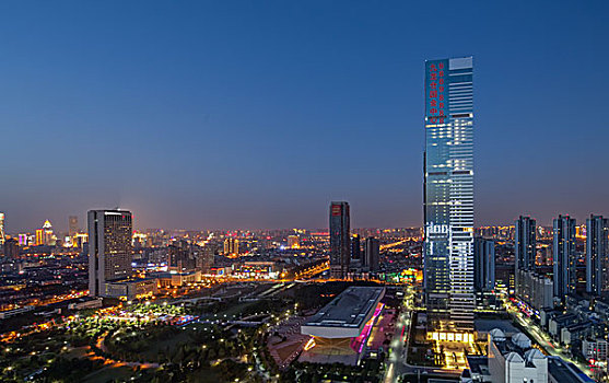 京杭大运河无锡段城市夜景