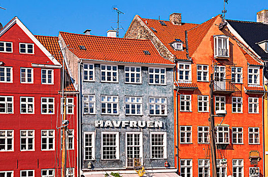 彩色,建筑,新港,哥本哈根,丹麦
