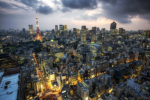 东京塔,城市风光