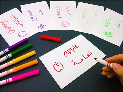 制作,语言文字,学习卡片,阿拉伯