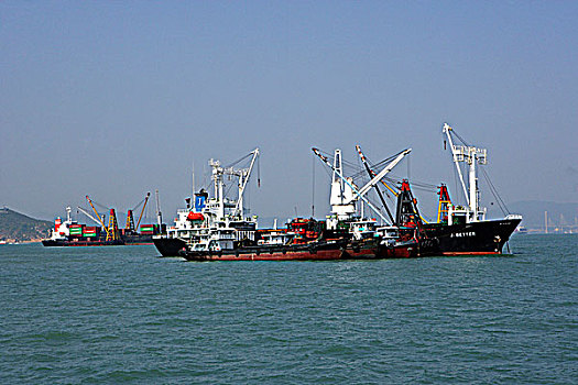 货物,驳船,维多利亚港,香港